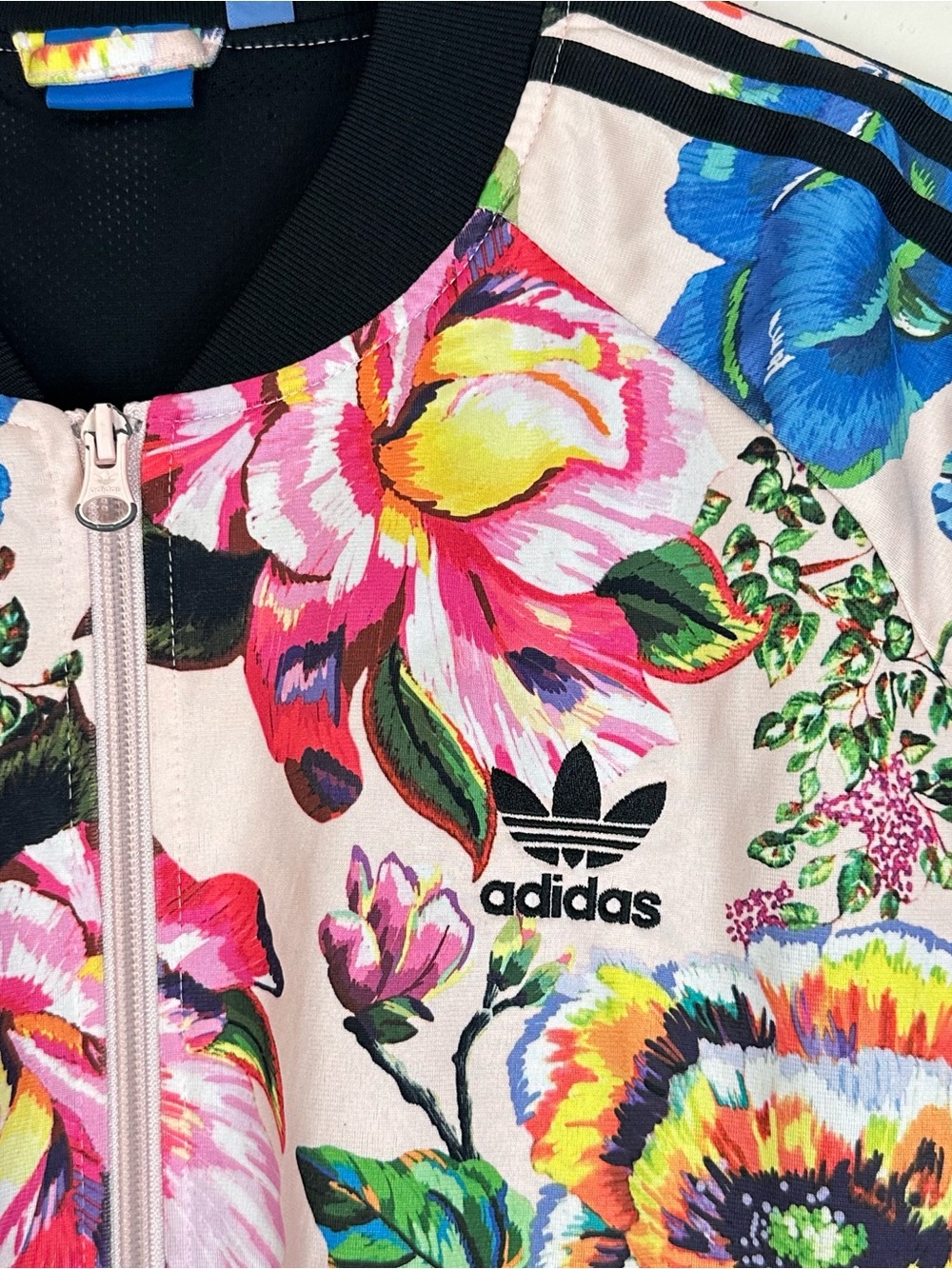 Adidas x FARM Rio Floralita Super Star Track Jacket Tropical Floral Bomber Sz L - Picture 6 of 15